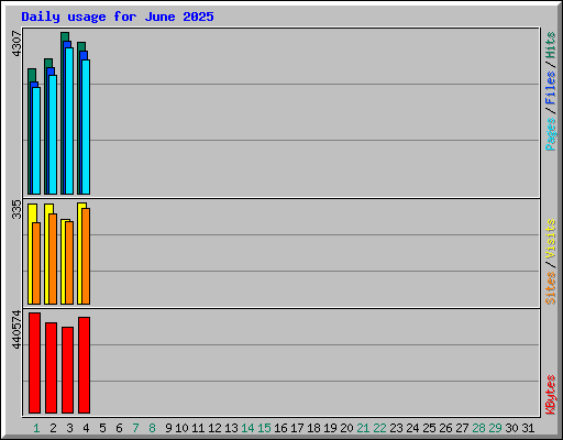Daily usage for June 2025